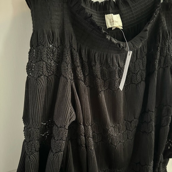 Deletta Anthropologie Riley Top - Black XL NWT - Picture 4 of 5